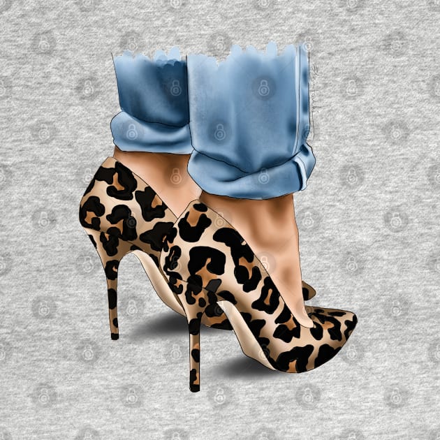 Leopard Heels by elzafoucheartist